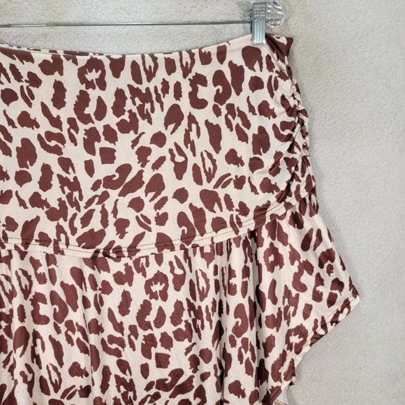 Order Plus Leopard Stretch NEW Pull On Asymmetrical Relaxed Flowy Fairy Skirt - Picture 3 of 16